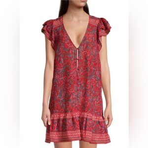 Veronica Beard Lorraine Dress in Spicy Red
